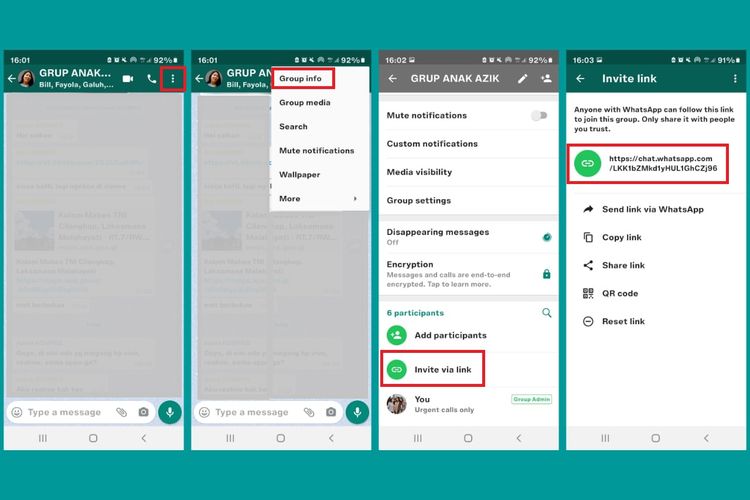 Cara Membagikan Link Grup WhatsApp