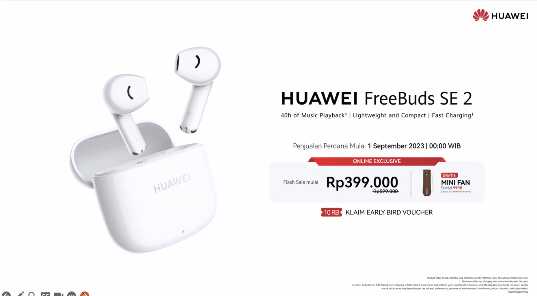 Huawei FreeBuds SE 3 Dijual pada 24 Januari 2025, Harga Flash Sale Rp399.000